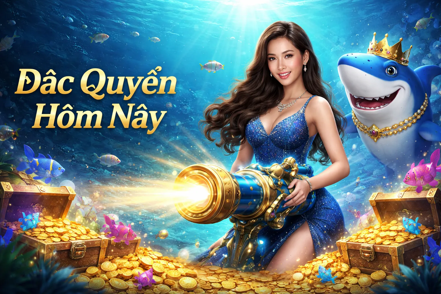 Tiền vàng, kim cương và rương kho báu dưới đáy biển cùng các vũ khí đặc biệt tại gacam67 cổng game
